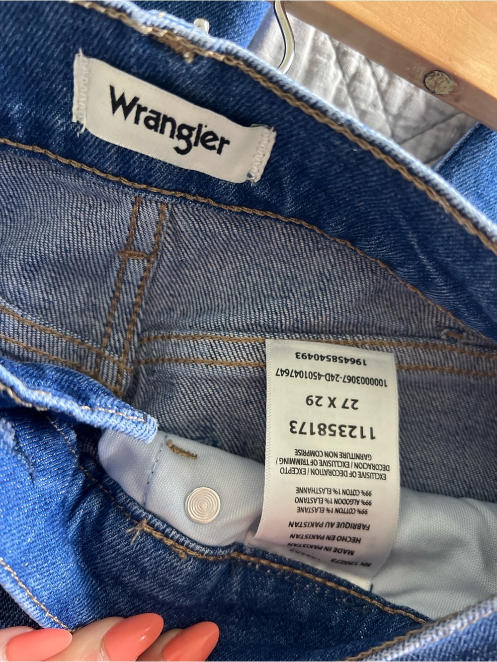 Wrangler Straight Leg Jeans - Dark Blue - Picture 6 of 6